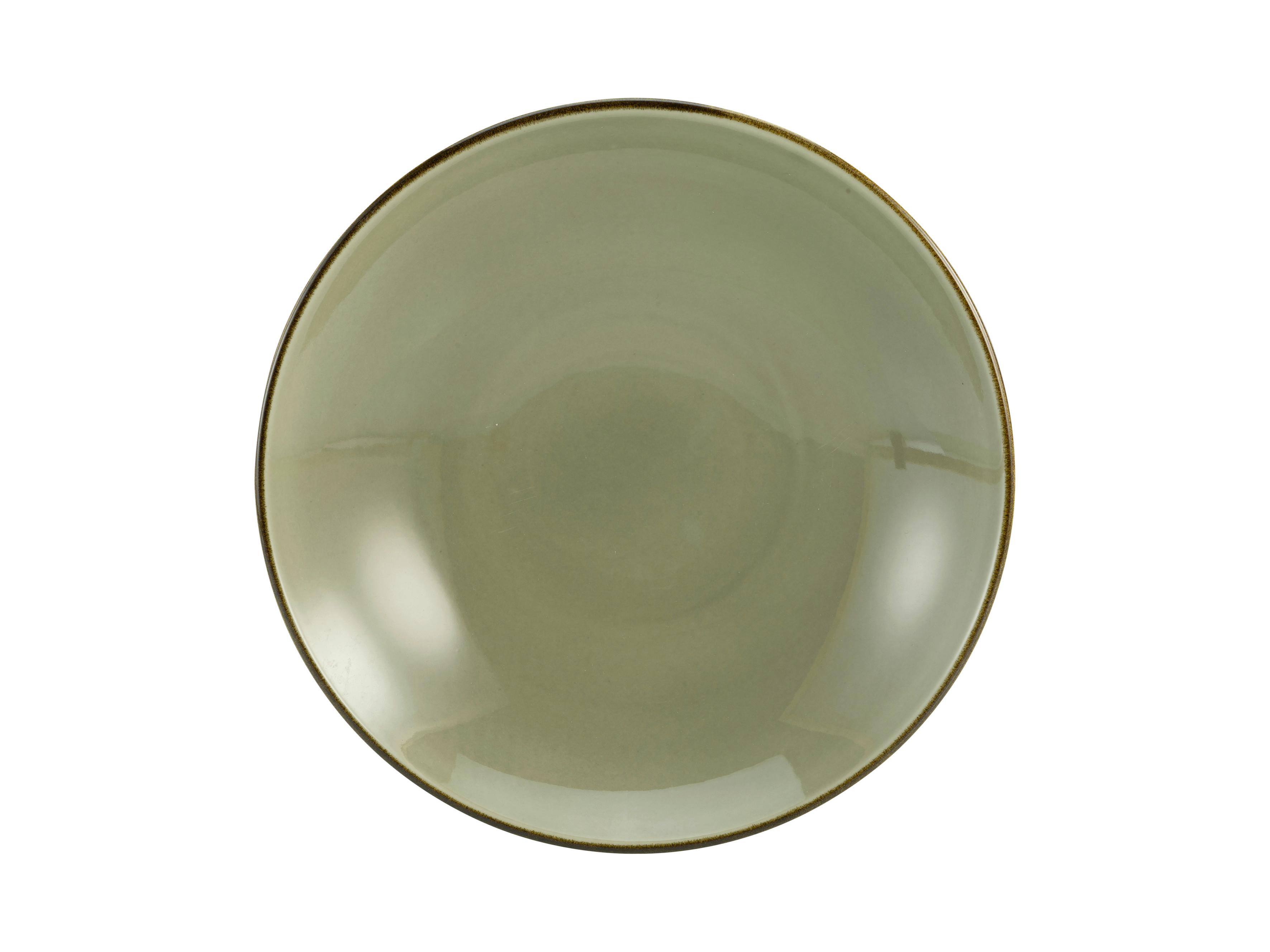 Hlboký Tanier Linen, Ø: 22cm - sivohnedá, keramika (22/22/4cm) - Premium Living