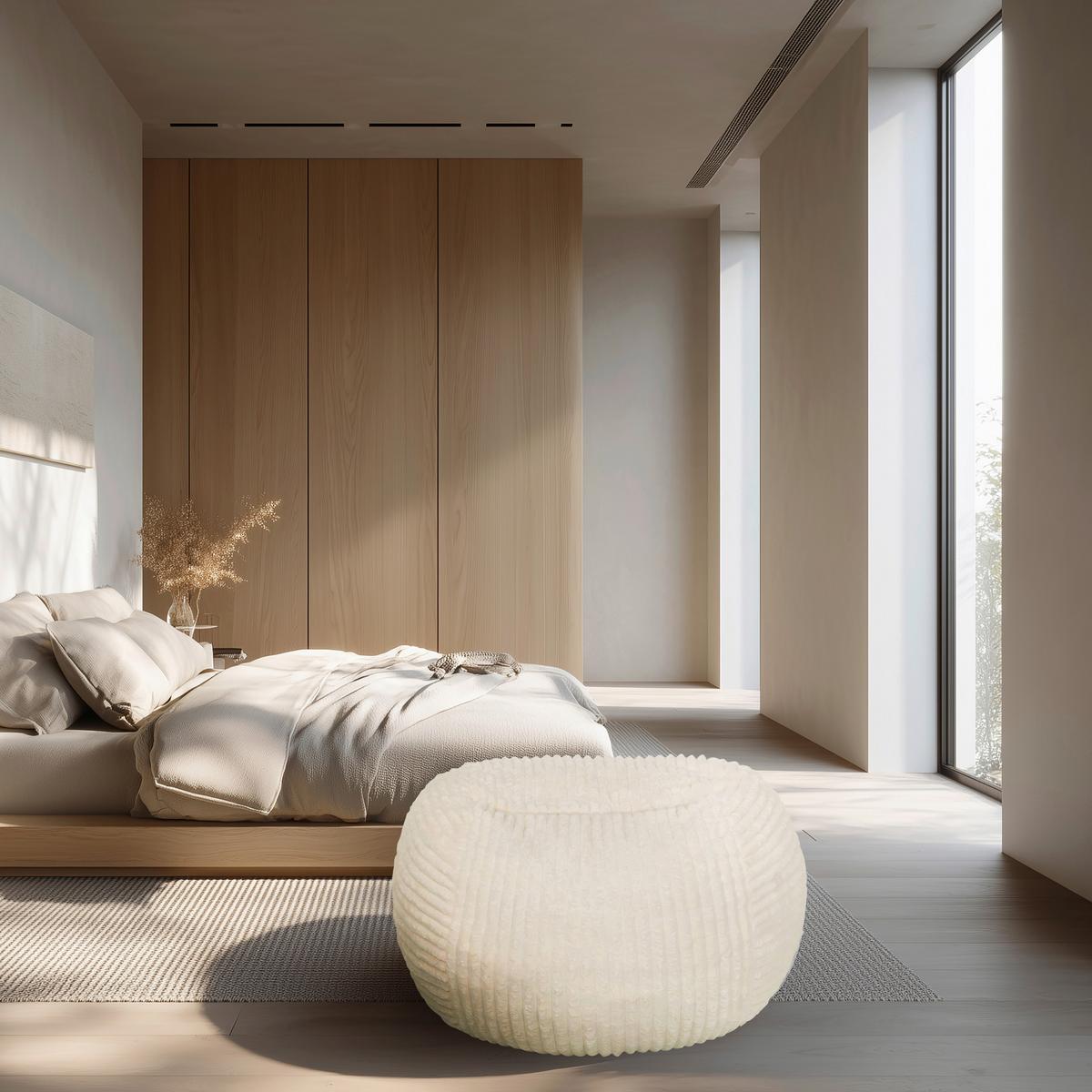 SITZSACK Sitzolo Beige B: 90cm - Beige, MODERN, Textil (90/50/57cm) - MID.YOU