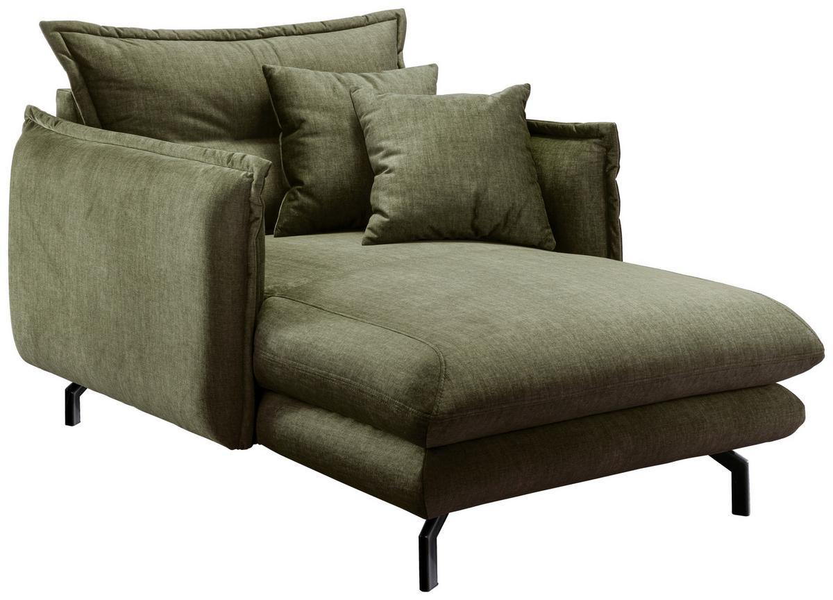 Polstersessel Mit Armlehnen Lava Stoffbezug Grün - Schwarz/Grün, MODERN, Textil (111/101/167cm) - Livetastic