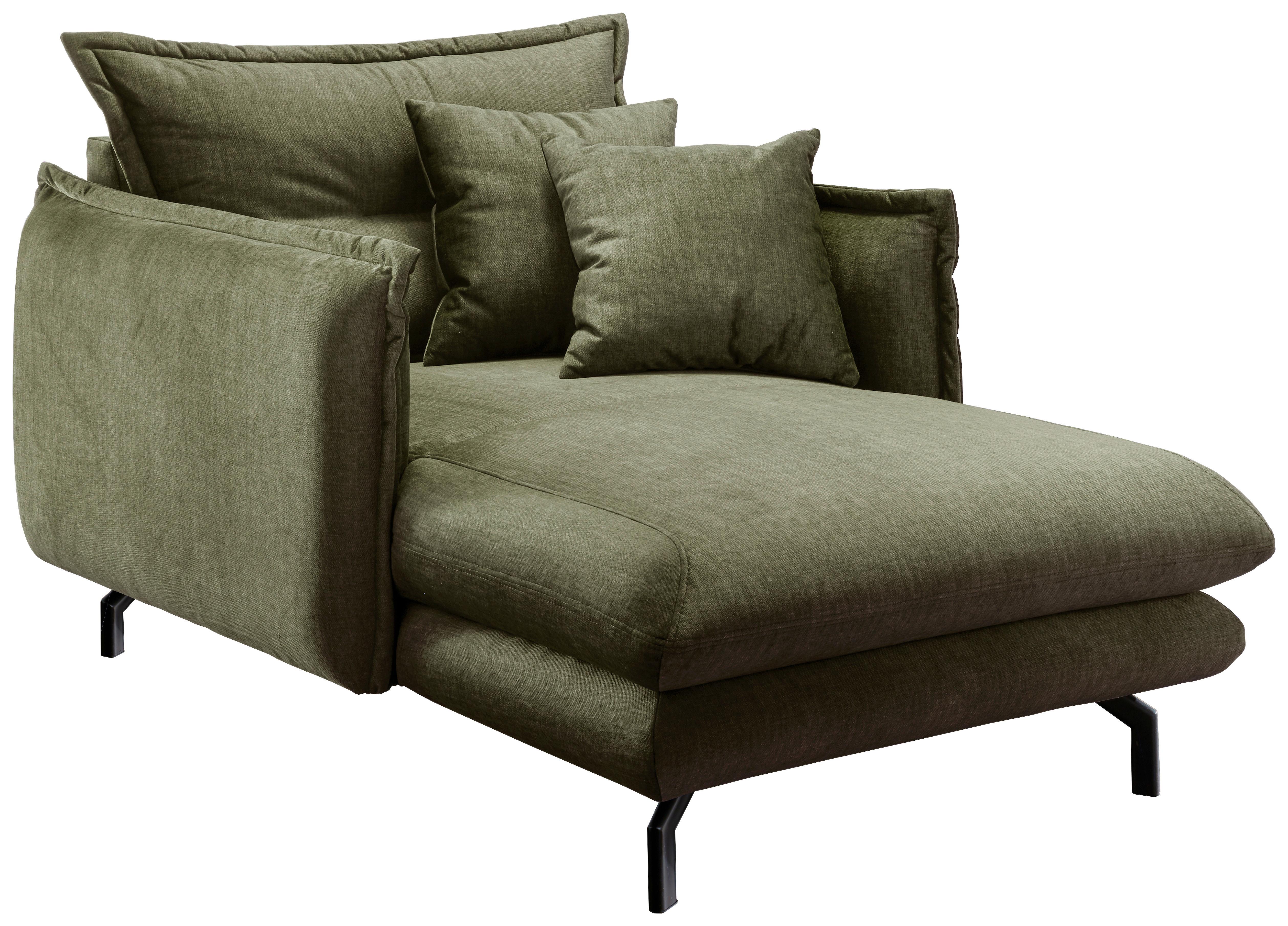 Polstersessel Mit Armlehnen Lava Stoffbezug Grün