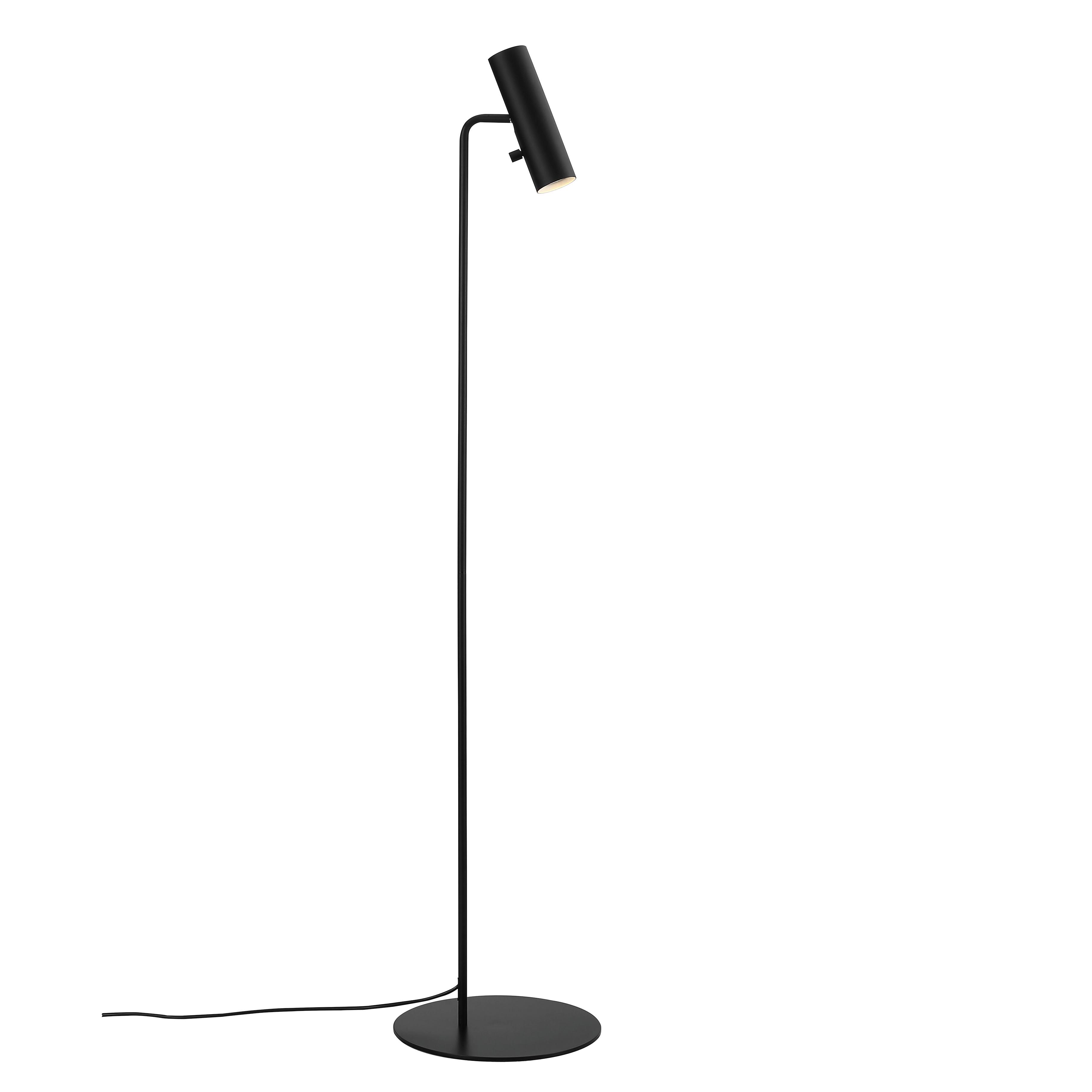 Stehleuchte Mib Schwarz D: 6 cm - Schwarz, Design, Metall (6/141cm) - Nordlux