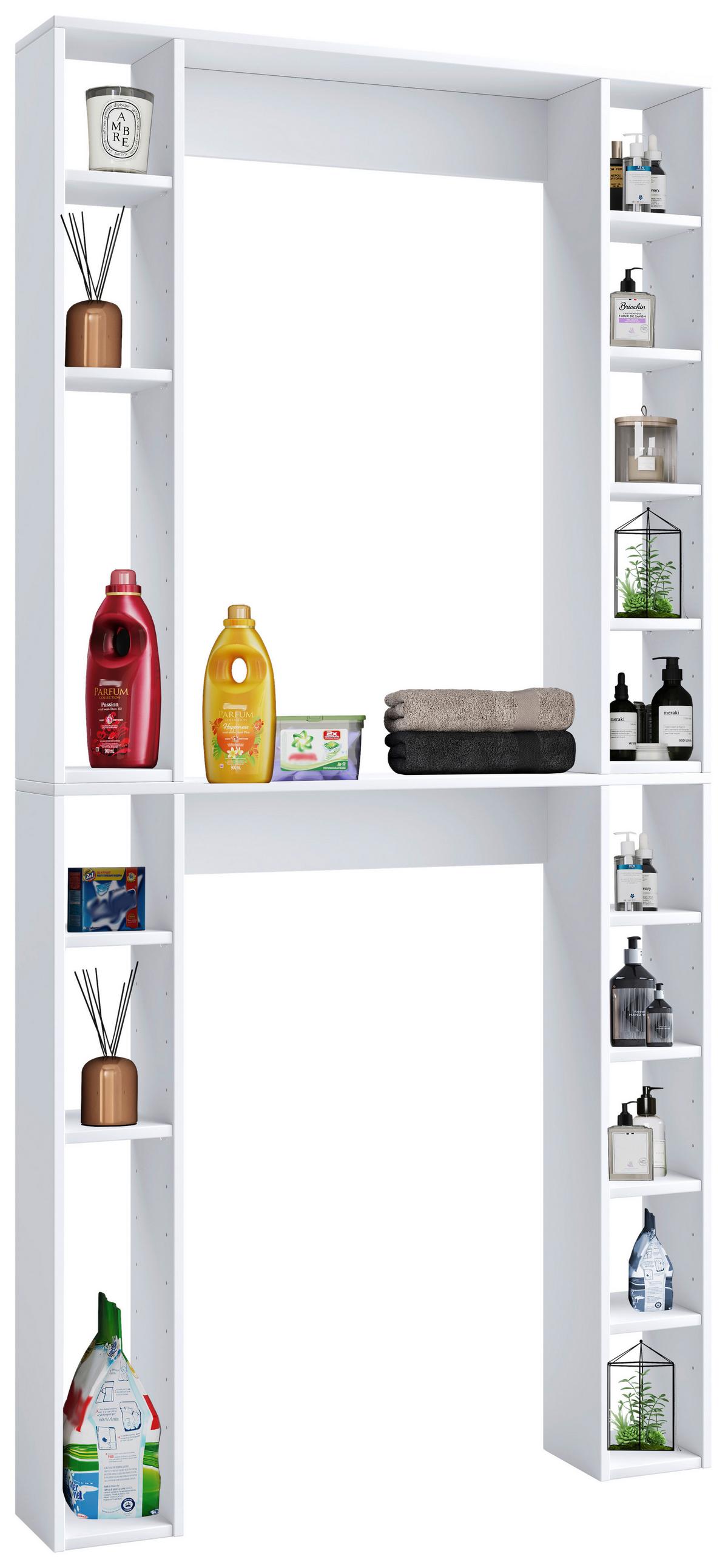 Waschmaschinenschrank Tinoli Xl - Weiß, MODERN, Holzwerkstoff (98/199,5/18cm) - MID.YOU