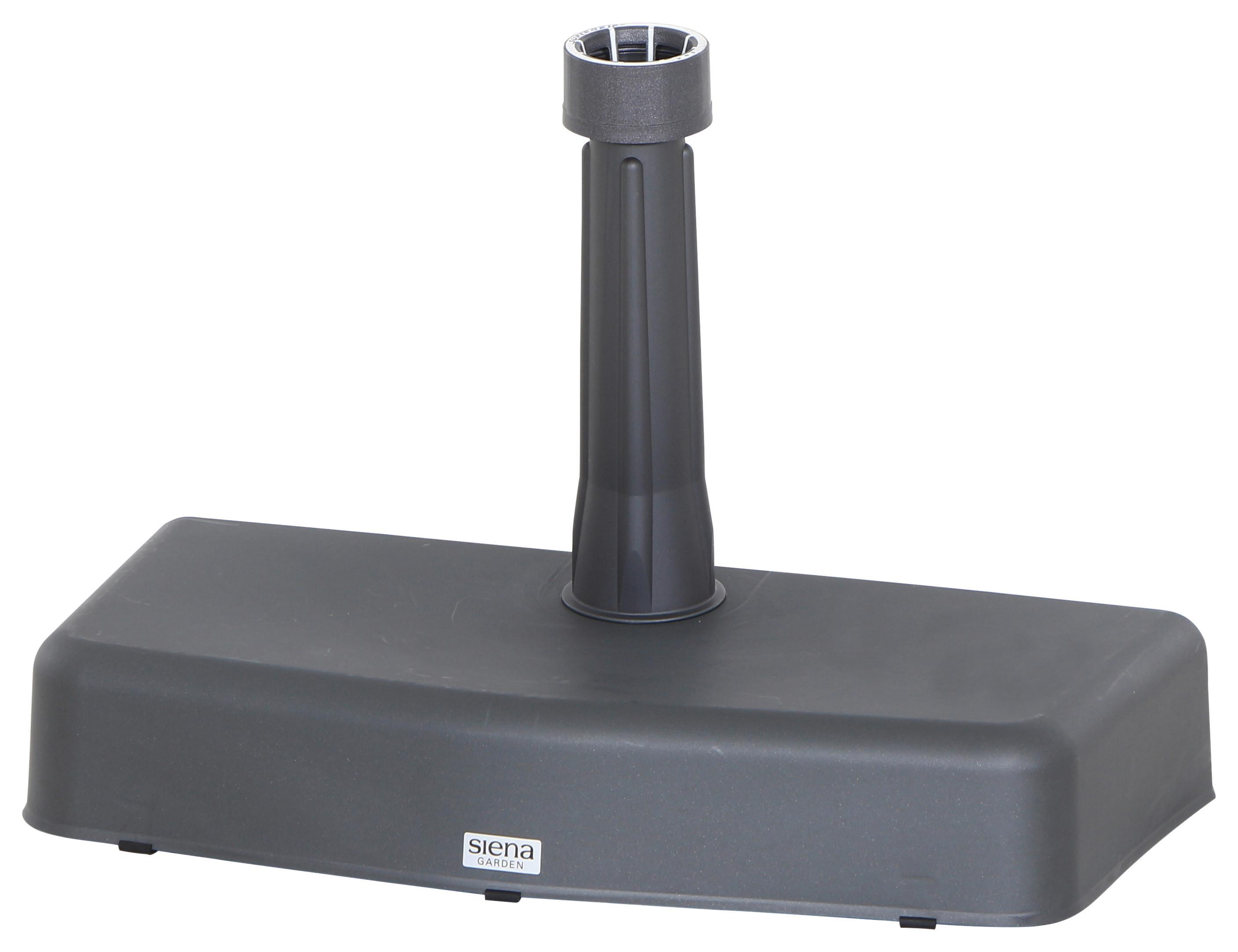 Schirmständer Kunststoff/Beton für DM 1,9-3,6 cm - Anthrazit, KONVENTIONELL, Kunststoff/Stein (50/9/25cm) - Siena Garden