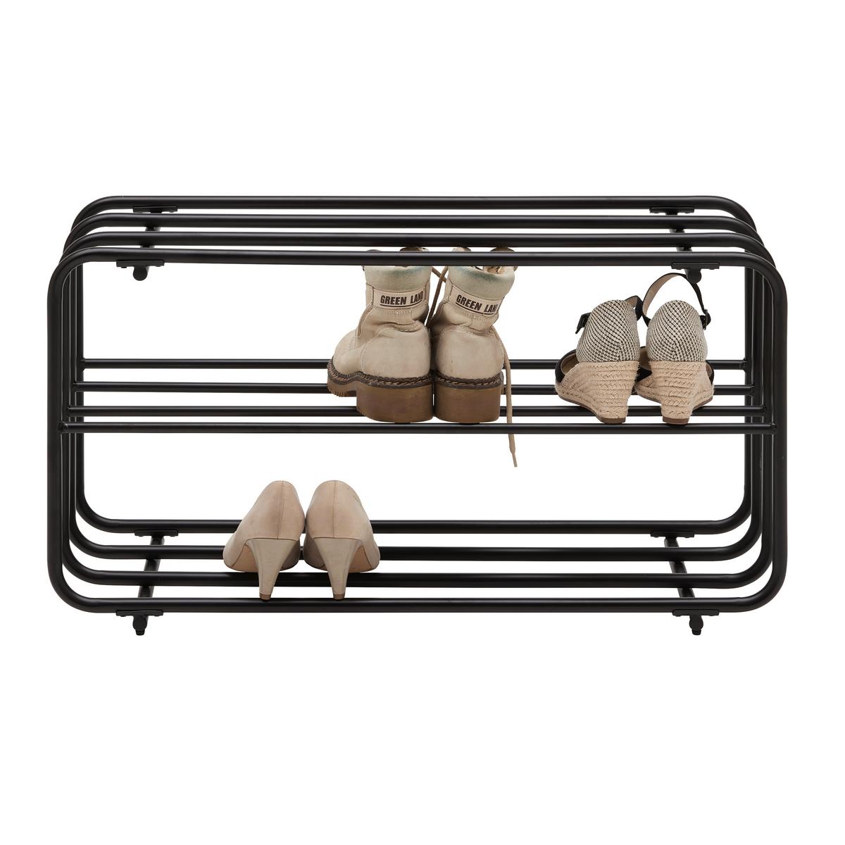 REGÁL NA TOPÁNKY PIPE -EXKLUSIV- - čierna, Modern, kov (80/42/30cm) - Mömax