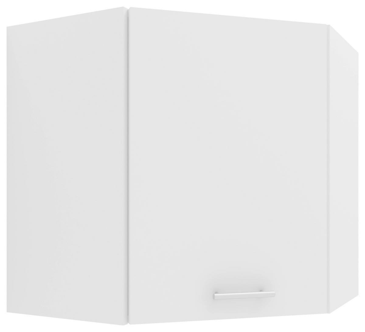 Eckoberschrank Esilo B: 57 cm Weiß - Weiß, KONVENTIONELL, Holzwerkstoff (57/60/57cm) - MID.YOU
