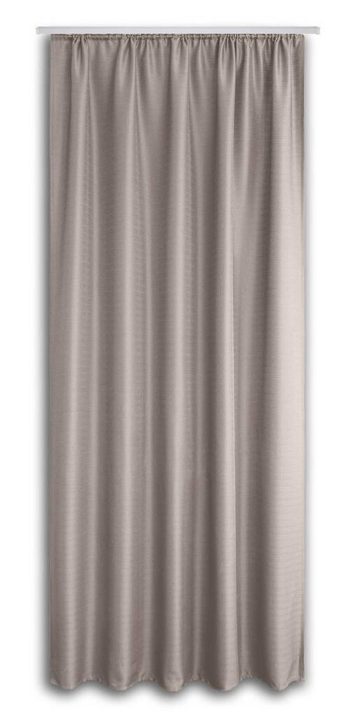Készfüggöny Kb. 135/245cm - taupe, Konventionell, textil (135/245cm) - Ondega