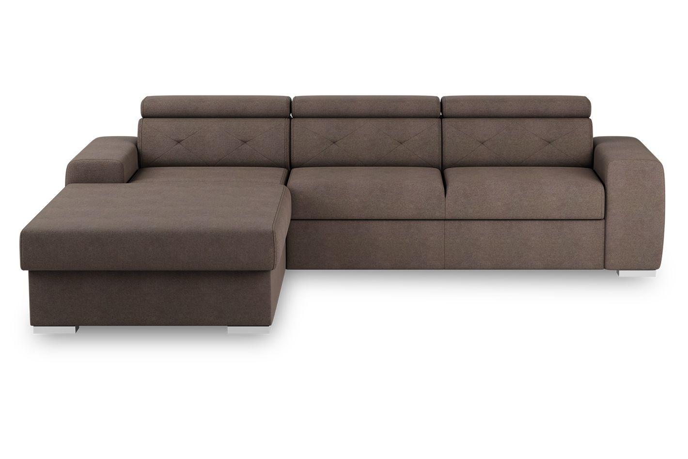 Ecksofa mit Schlaffunktion Madison Braun 195x296 cm - Braun, Design, Textil (195/296cm) - MID.YOU