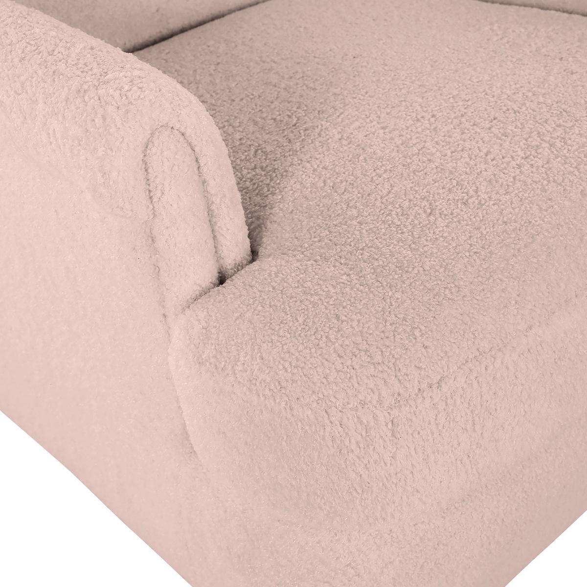 Ohrensessel Versailles, Rosa B: 72 cm - Dunkelbraun/Rosa, Design, Textil (72/104/85cm) - MID.YOU