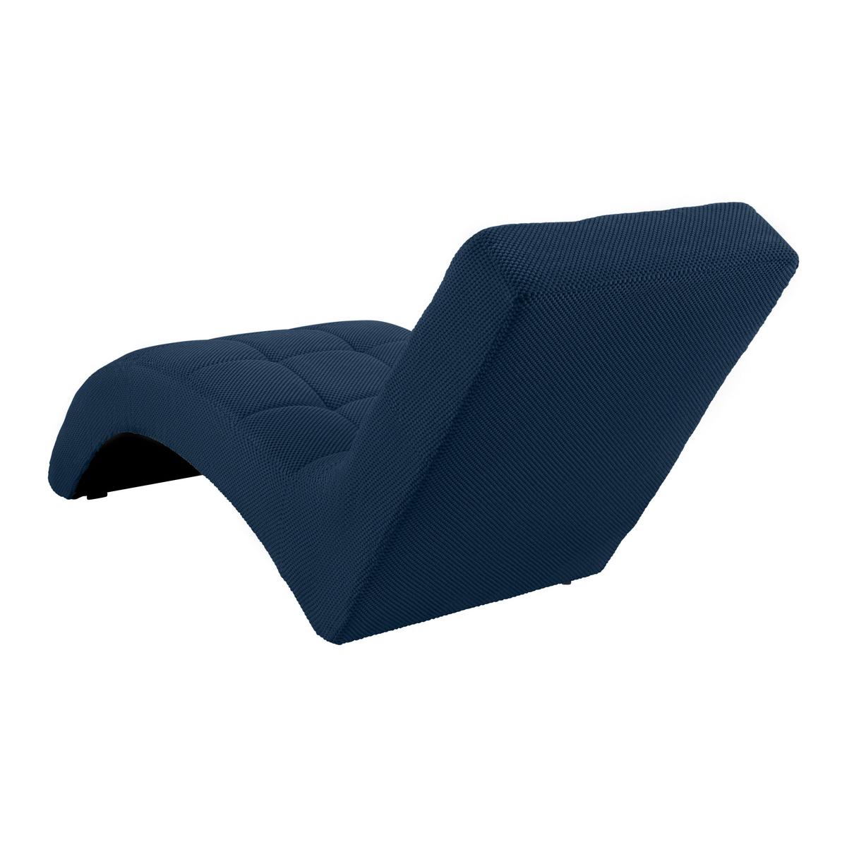 Relaxačné ležadlo LAVANDA, tmavomodrá, max. 120 kg - čierna/tmavomodrá, Modern, textil/plast (68/80/167cm) - Mömax