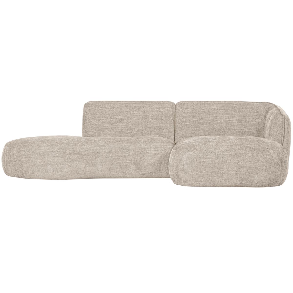 Ecksofa Polly Sandfarben S: 275x150cm - Sandfarben/Schwarz, Design, Textil (275/150cm) - Livetastic