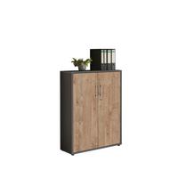AKTENSCHRANK OFFICE EDITION - Eichefarben/Anthrazit, MODERN, Holzwerkstoff (84,4/113,6/33cm) - MID.YOU