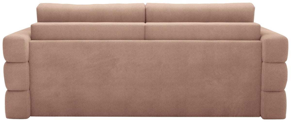 Schlafsofa Terazzo Rosa B: 254cm - Schwarz/Rosa, Design, Textil (254/93/167cm) - Livetastic