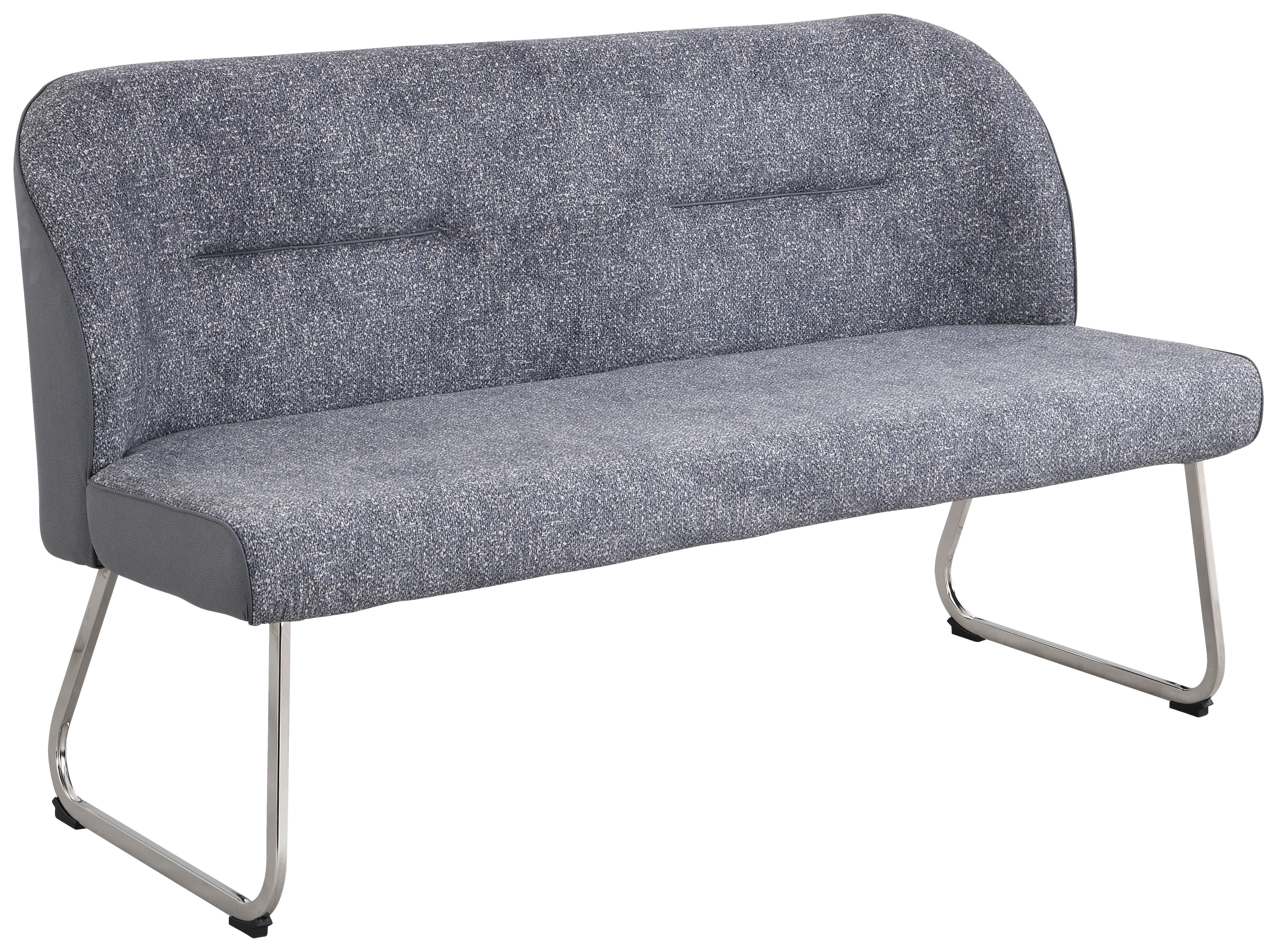 Ülőpad Astrid - szürke, Konventionell, textil/fém (157/89/65cm)