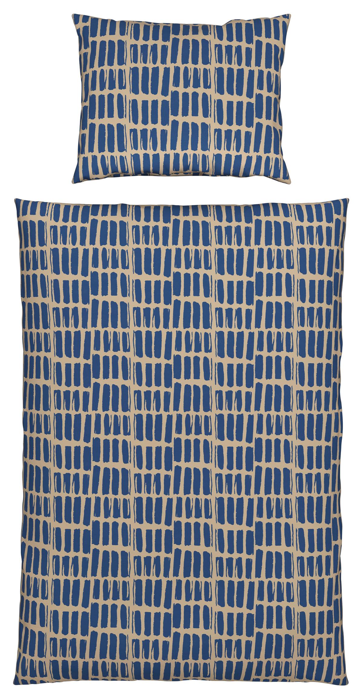Povlečení Adam, 70/90 140/200cm - modrá/béžová, Moderní, textil (140/200cm) - Mömax