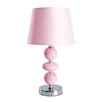 Tischlampe Rosa/chromfarben Mit Kippschalter - Chromfarben/Rosa, Design, Keramik/Textil (20/36cm) - Näve
