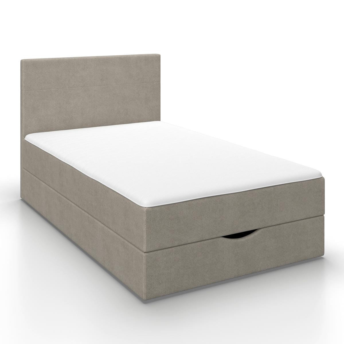 Boxspringová posteľ ACE 120x200, béžová - čierna/béžová, Modern, drevo/textil (120/200cm) - Bessagi Home