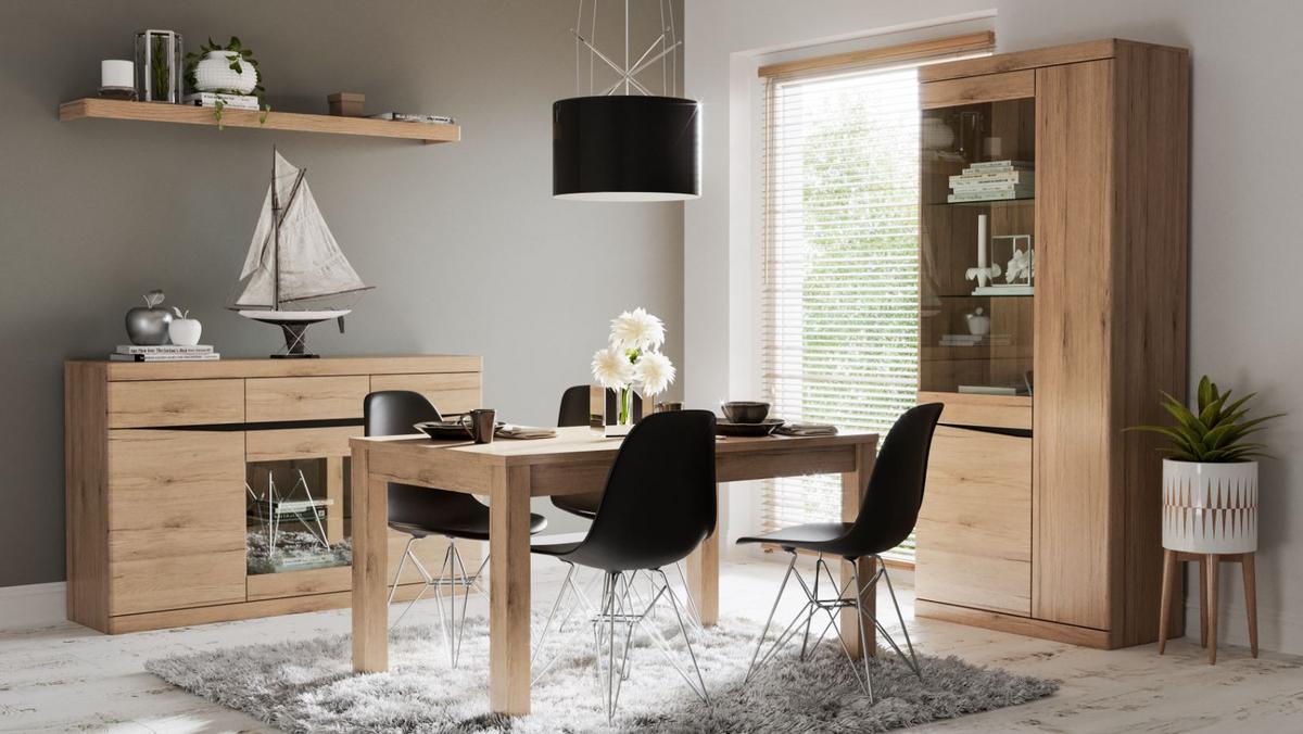 Kommode Summer Eiche San Remo Dekor B: 150 Cm - Eiche San Remo, MODERN, Glas/Holzwerkstoff (150/92/40cm) - Modern Living