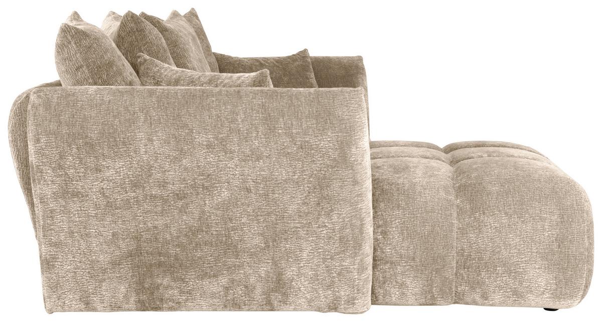 Univerzálna sedačka CAMMELLIO, sivohnedá ženilka, 7 vankúšov - čierna/taupe, Modern, textil (296/75-95/189cm) - Mömax