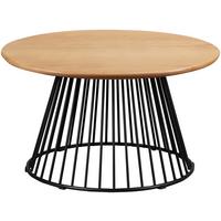 Konferenční stolek NICA P: 70cm - černá/barvy dubu, Moderní, kov/dřevo (70/70/40cm) - Mömax