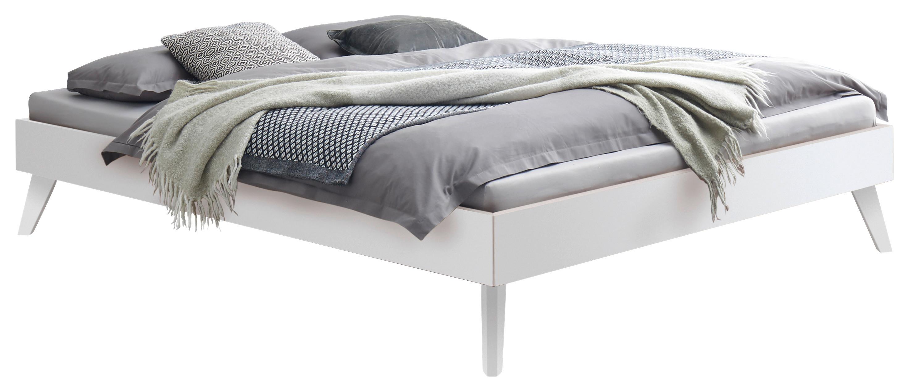 Bett Calvari, Weiß 120x200 Cm - Weiß, KONVENTIONELL, Holz (120/200cm) - Hasena