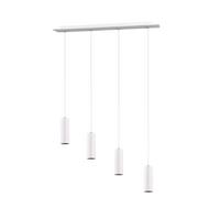 Hängeleuchte Marley H: 150 cm 4-Flammig höhenverstellbar - Weiß, Design, Metall (75/150/9cm) - Trio Leuchten