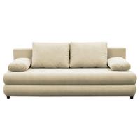 Schlafsofa Mela Beige B: 206cm - Beige/Schwarz, Design, Textil (206/87/88cm) - P & B