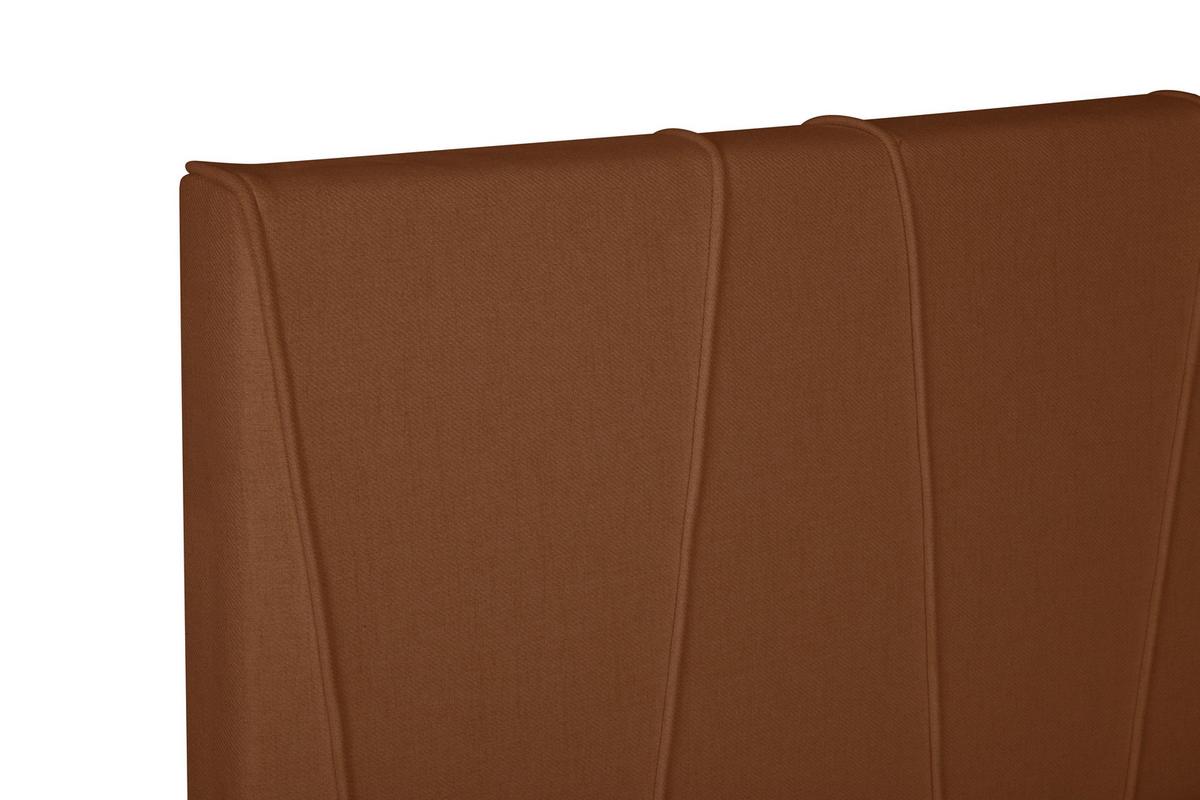 Boxspringbett Wels Terracotta 140x200 cm inkl. Topper - Terracotta/Schwarz, MODERN, Textil (140/200cm) - MID.YOU