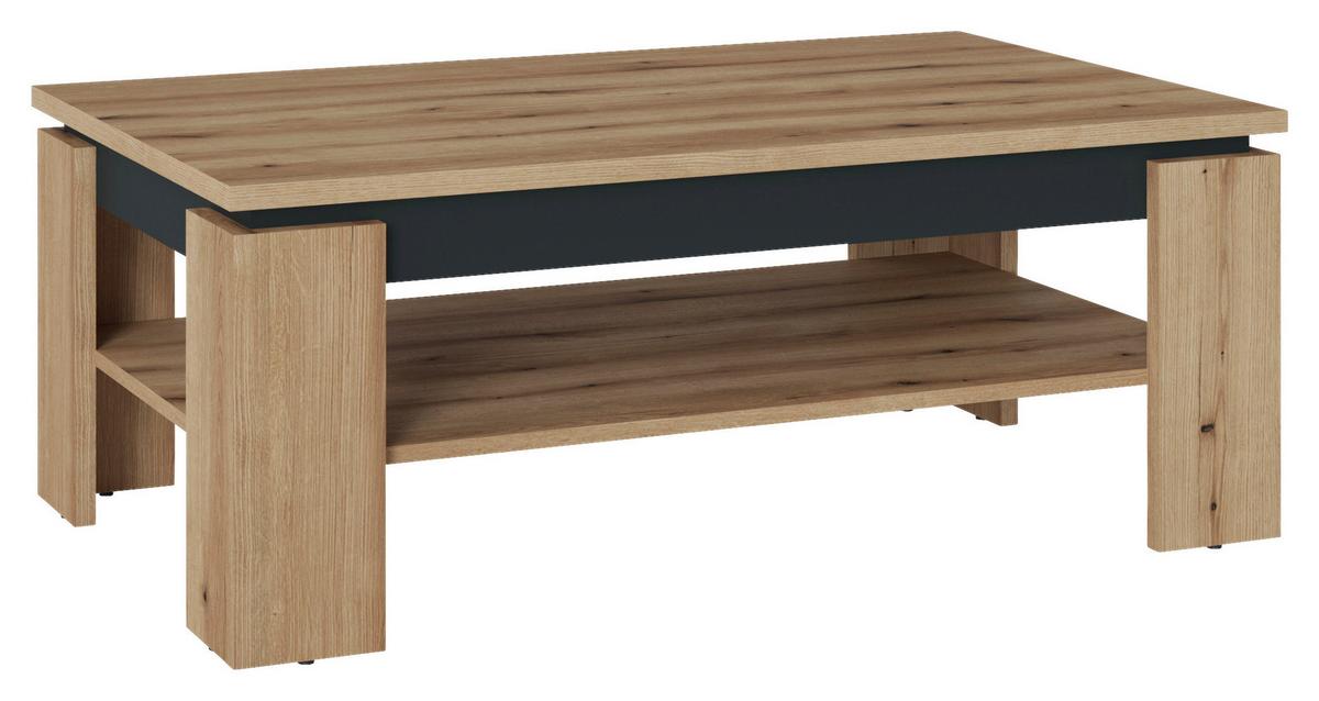 Dohányzóasztal Corte - tölgyfa színű/szürke, Trend, faalapú anyag (110/43/67cm)