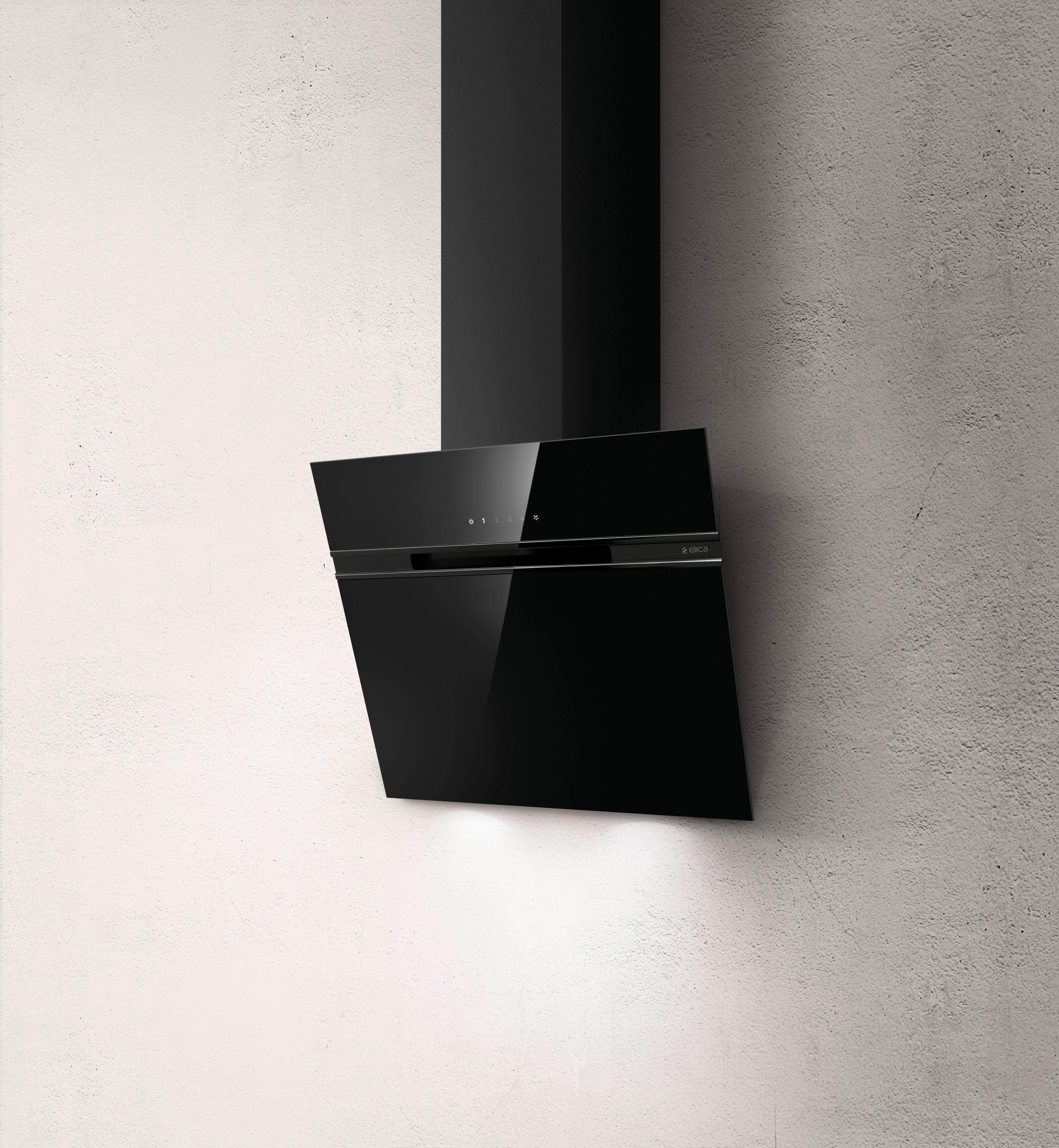 Dunstabzugshaube Stripe Glas 60 - Schwarz, MODERN, Glas (59,8/104,5/35,5cm)