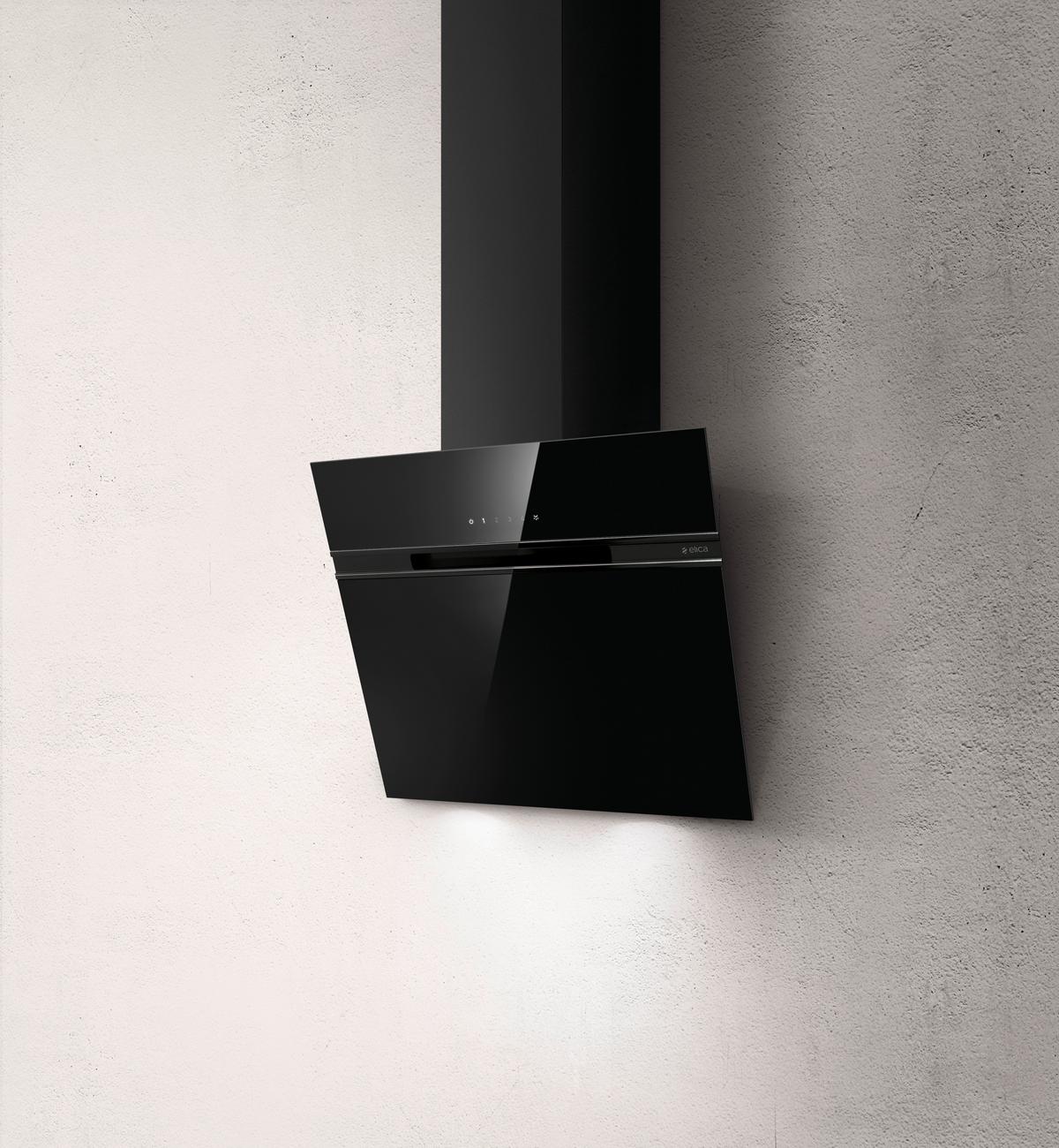 Dunstabzugshaube Stripe Glas 60 - Schwarz, MODERN, Glas (59,8/104,5/35,5cm)