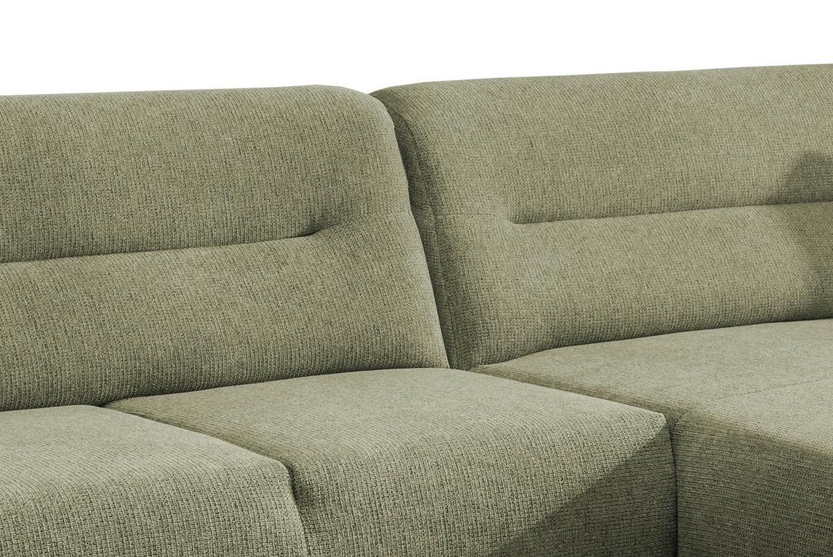 Ecksofa Drago Grün S: 290/166 cm - Wildeiche/Grün, MODERN, Holz/Textil (290/166cm) - MID.YOU