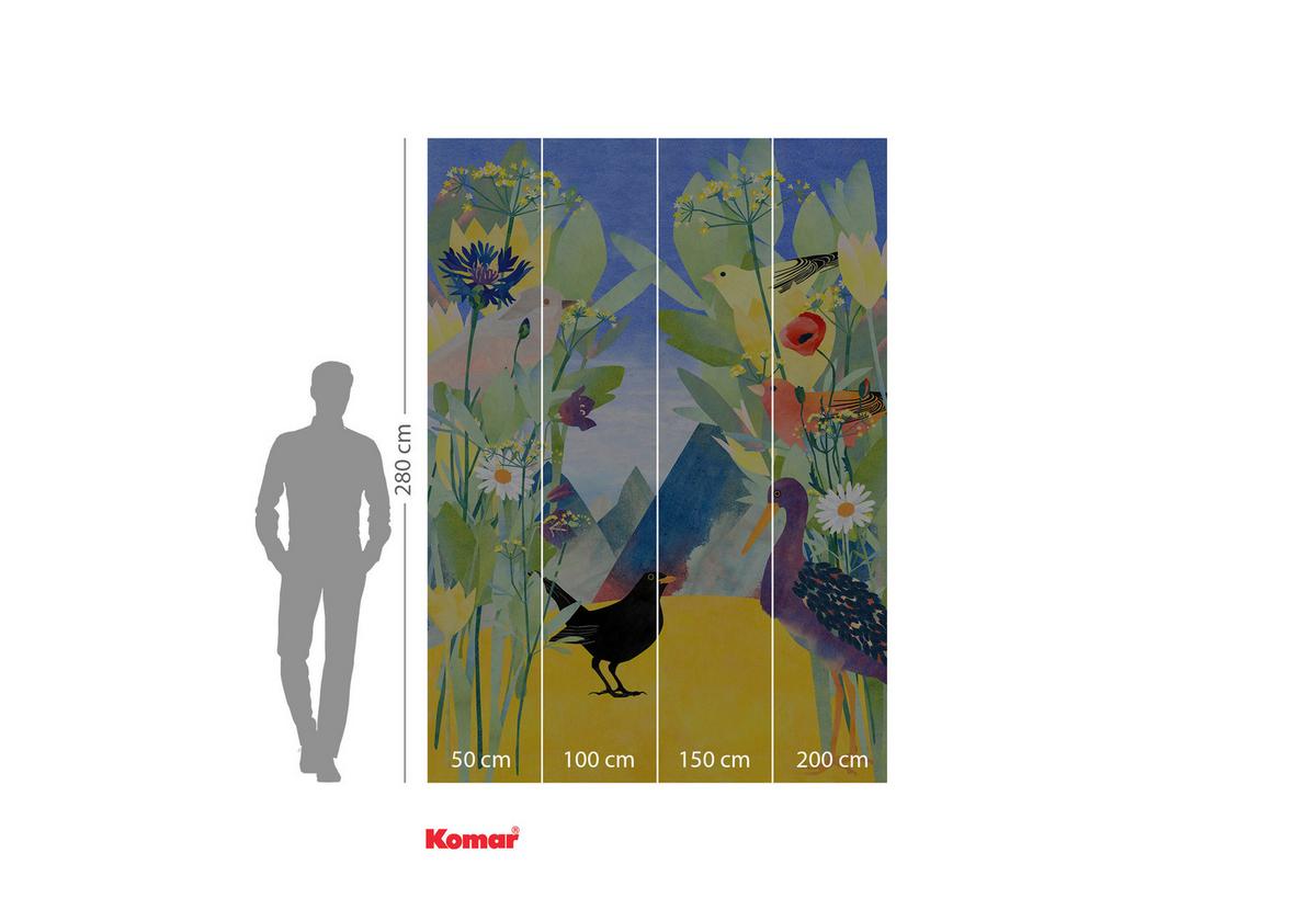 Fototapete Twittering - Multicolor, Trend (200/280cm)
