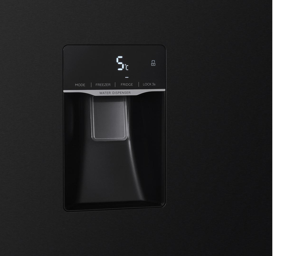 SIDE-BY-SIDE Schwarz B: 91cm - Schwarz, Trend, Glas/Kunststoff (91/177/59cm) - Respekta
