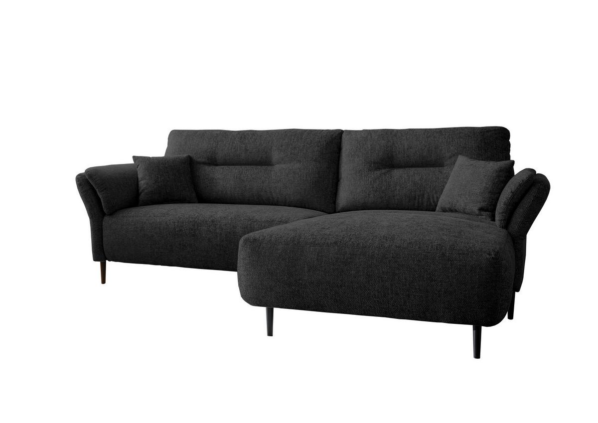 Ecksofa Piatelli Schwarz S: 269x172 Cm - Schwarz, MODERN, Textil (269/172cm) - MID.YOU