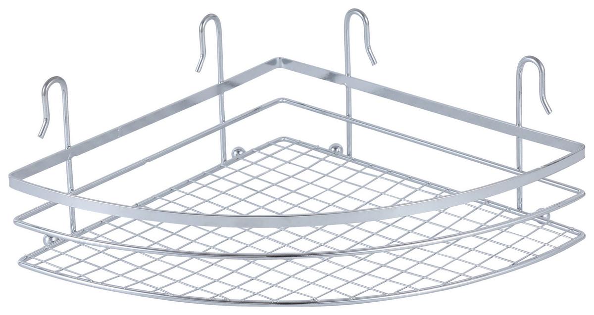 Regál do sprchy NIZZA - barvy chromu, Konvenční, kov (27,5/8,5/20cm) - Ondega