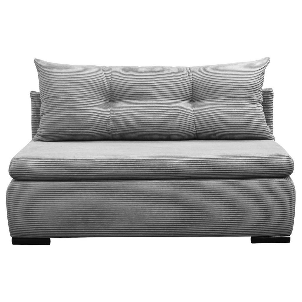2-Sitzer-Sofa Yellow mit Schlaffunktion Hellgrau Cord