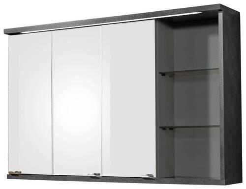 ZRCADLOVÁ SKŘÍŇKA NATHAN -EXKLUSIV- - barvy stříbra/antracitová, Moderní, kompozitní dřevo/plast (110/70/21cm) - Mömax