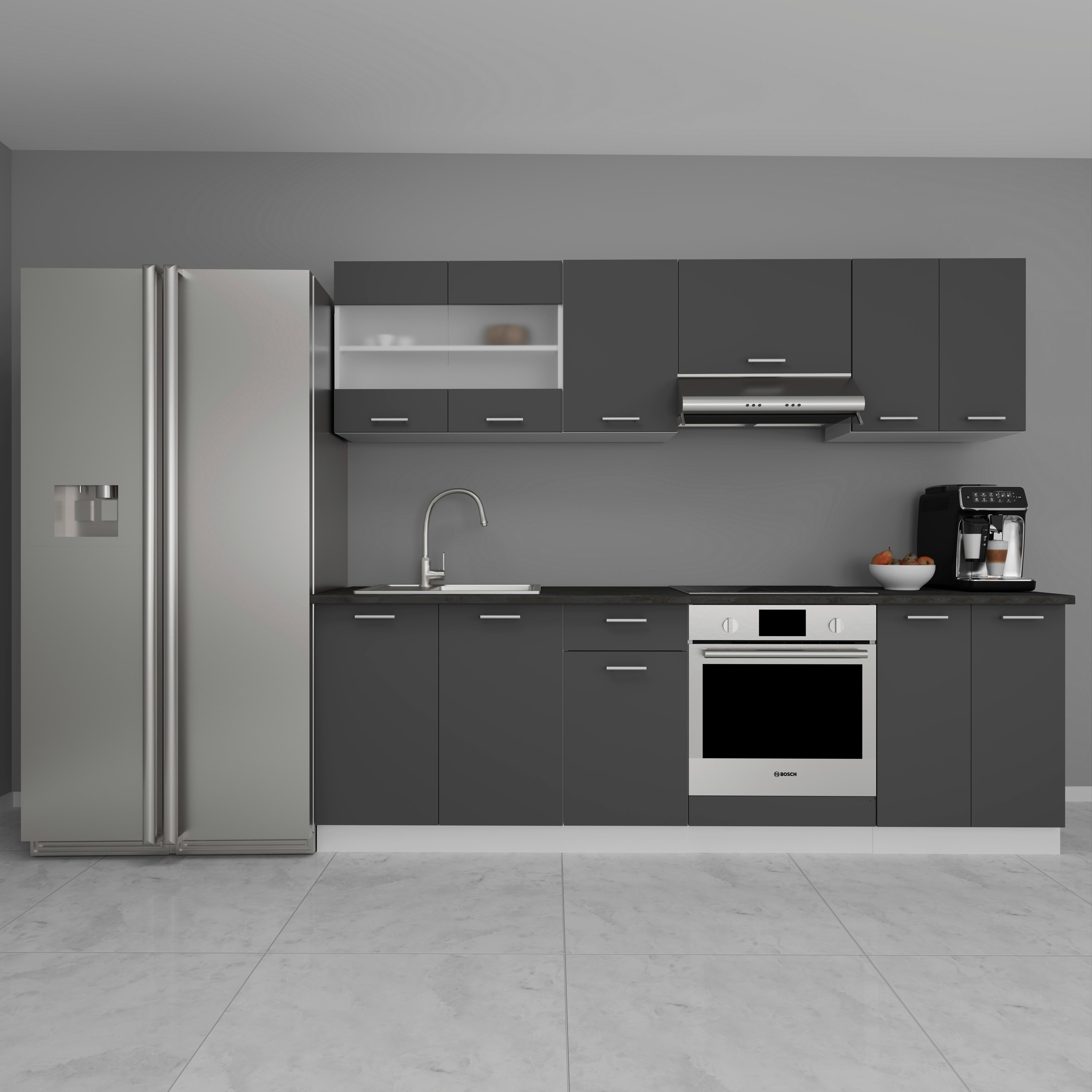 Arbeitsplatte Esilo Anthrazit B: 40 cm - Anthrazit, KONVENTIONELL, Holzwerkstoff (40/2,8/60cm) - MID.YOU