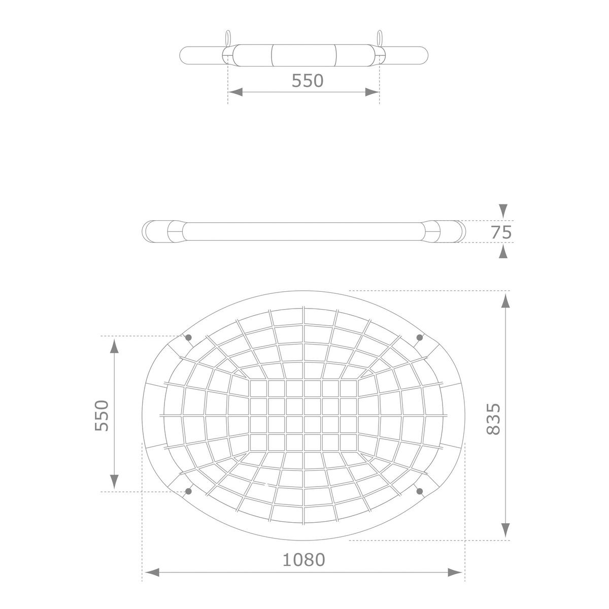 Nestschaukel A188.001.02 - Grün, KONVENTIONELL, Kunststoff/Metall (108/83,5/7,5cm) - Ambia Garden