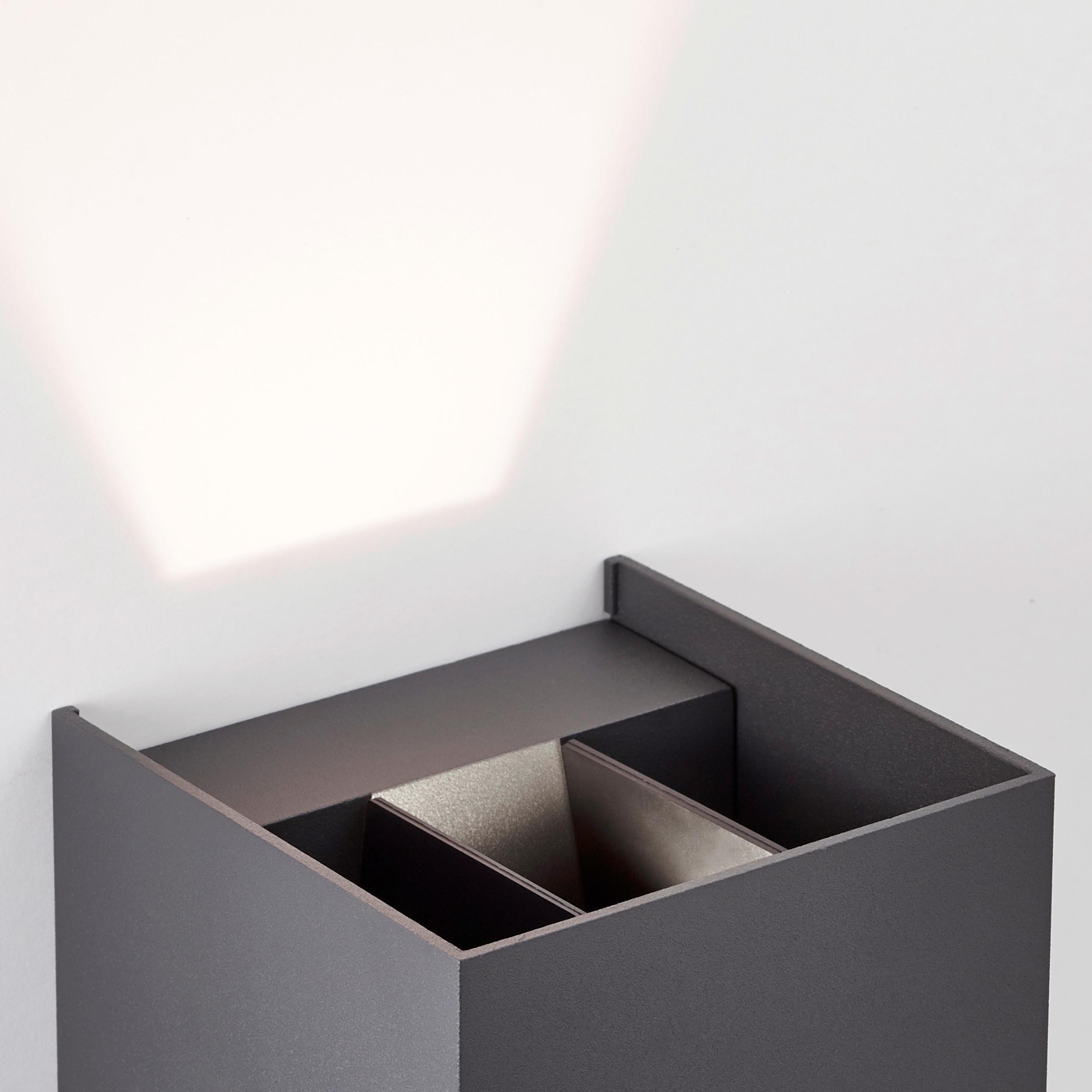 Wandleuchte G90961a63 Hilly - Dunkelgrau, Basics, Glas/Metall (10/10/10cm) - Brilliant