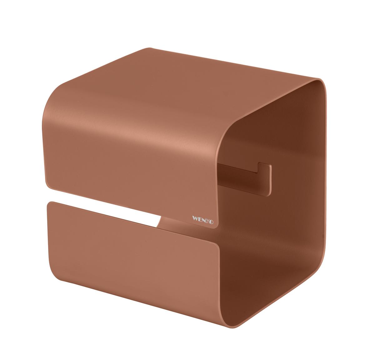 DRŽÁK NA TOALETNÍ PAPÍR TURBO-LOC LIZAN - hnědá, Moderní, kov (14/14,5/13,7cm) - Mömax