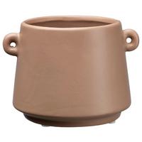 Obal na květináč Emma, V: 12,5cm - světle hnědá, Basics, keramika (14,5/12,5/10,5cm) - Modern Living