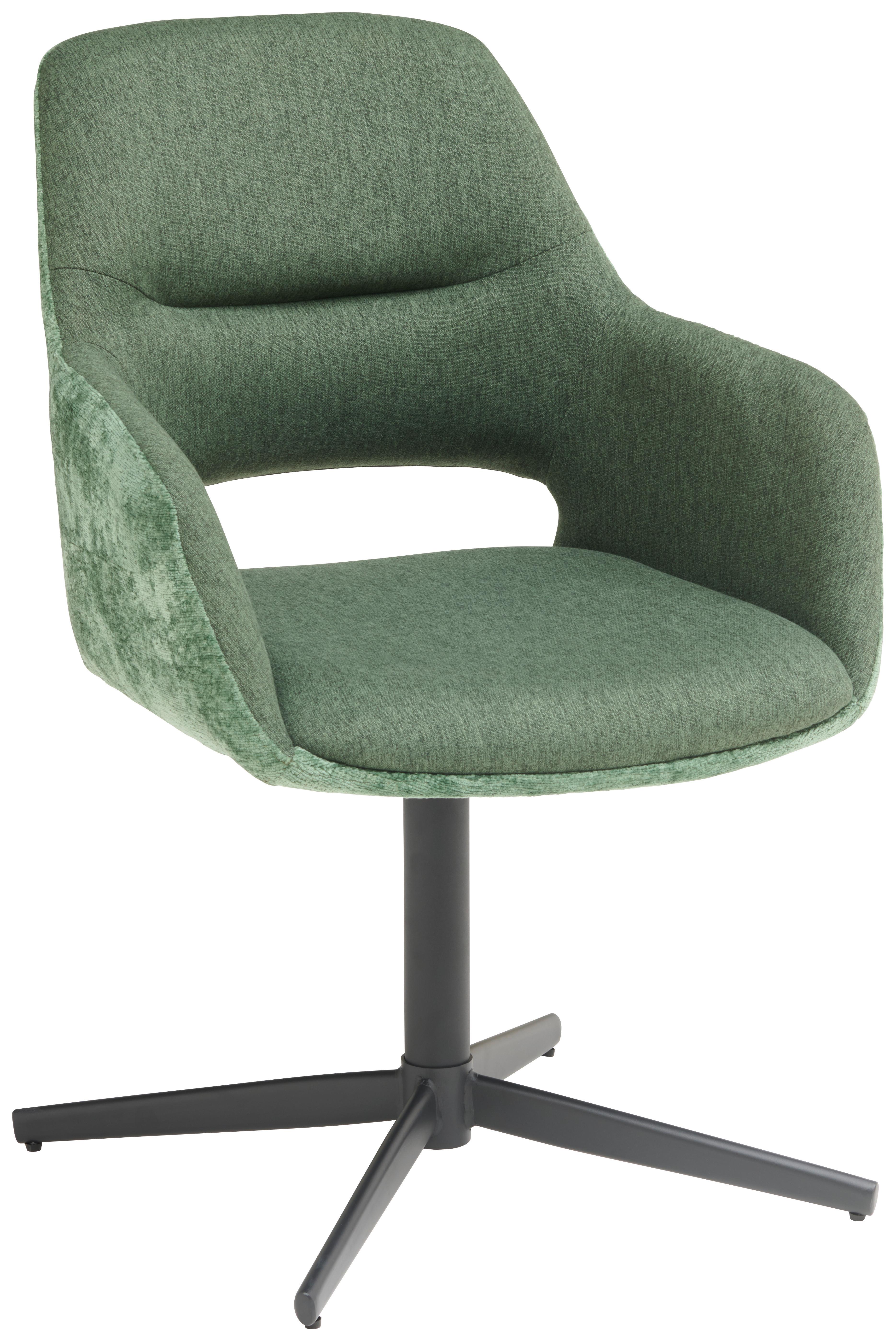 Armlehnstuhl Kaan Chenille Grün, B: 61 cm