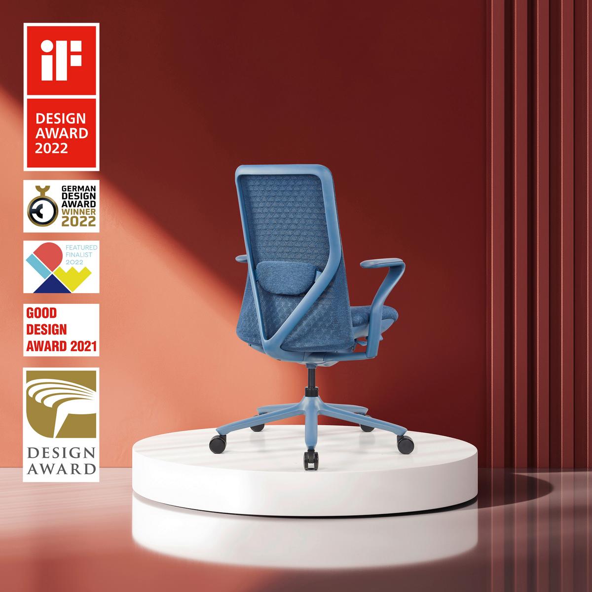 DREHSTUHL Vervio Blau B: 63cm - Blau, MODERN, Kunststoff/Textil (63/111/67cm) - MID.YOU