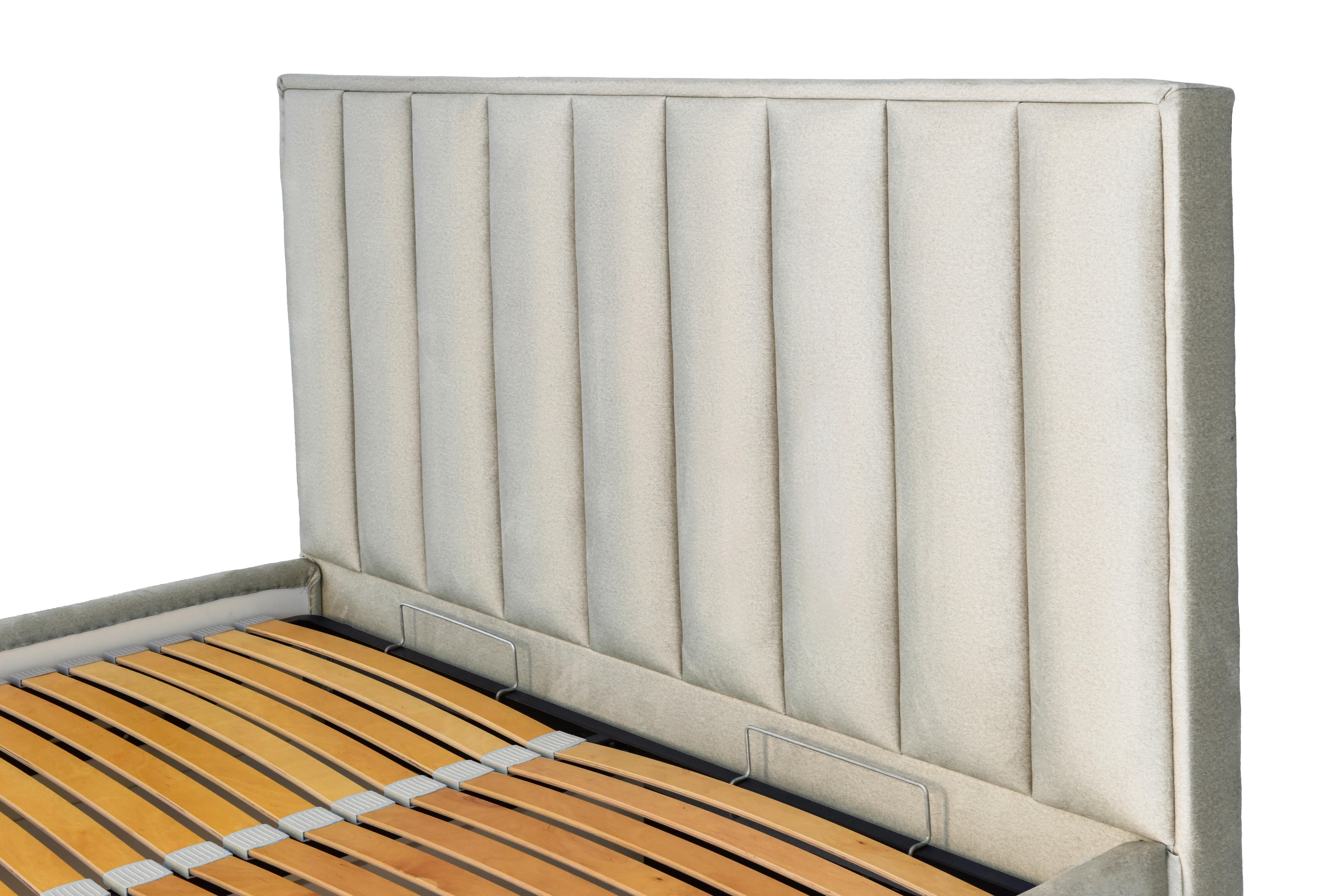 Polsterbett Mit Lattenrost 140x200 Cm Nairobi Pearl - Beige/Schwarz, Basics, Holz/Textil (158/112/221cm) - MID.YOU