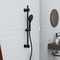 Sprchová sada RAVEN čierna - čierna, Modern, plast (12,5/70/14cm) - Mömax