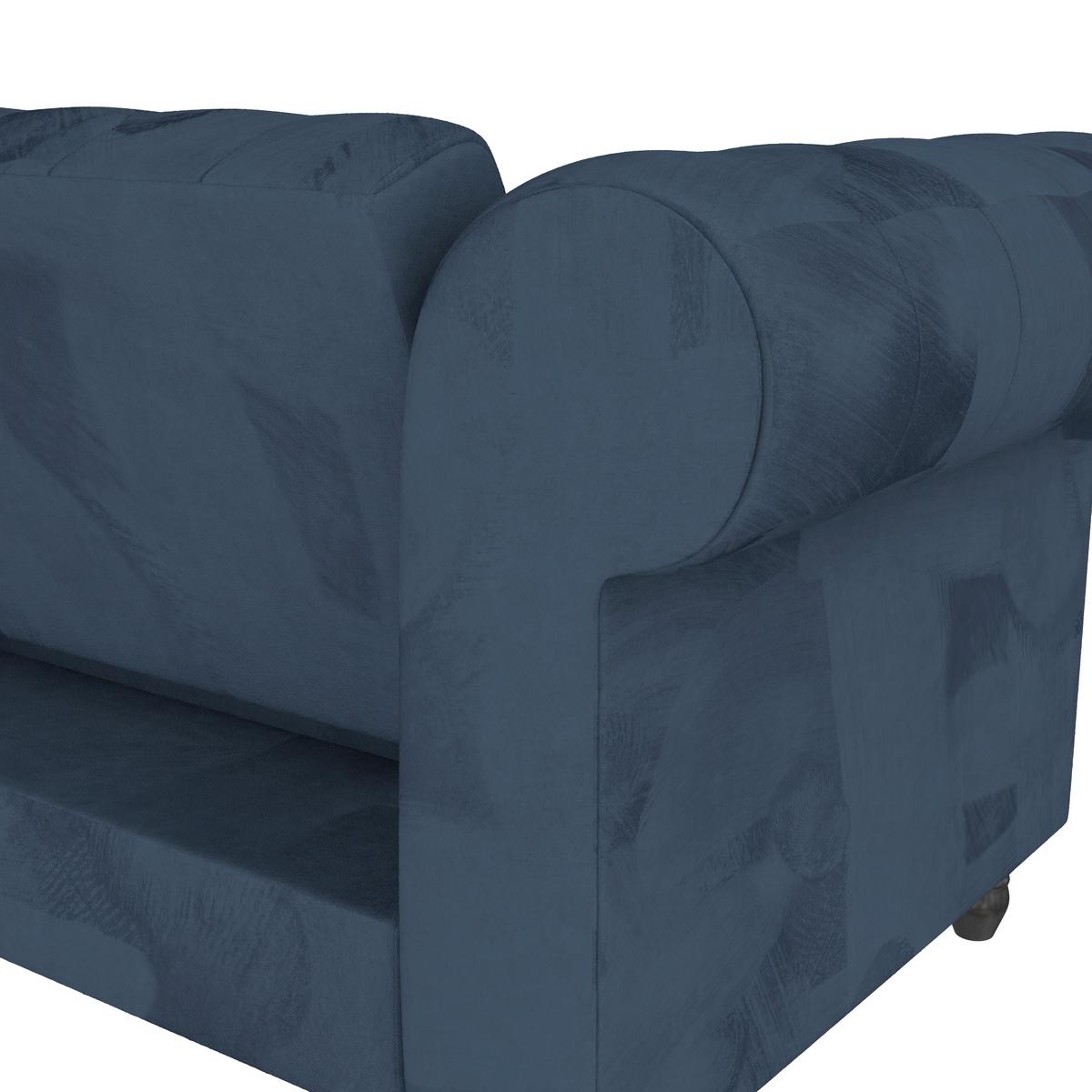 Ecksofa Firenze Blau, mit Schlaffunktion - Blau/Schwarz, Basics, Textil (241/154cm) - Livetastic