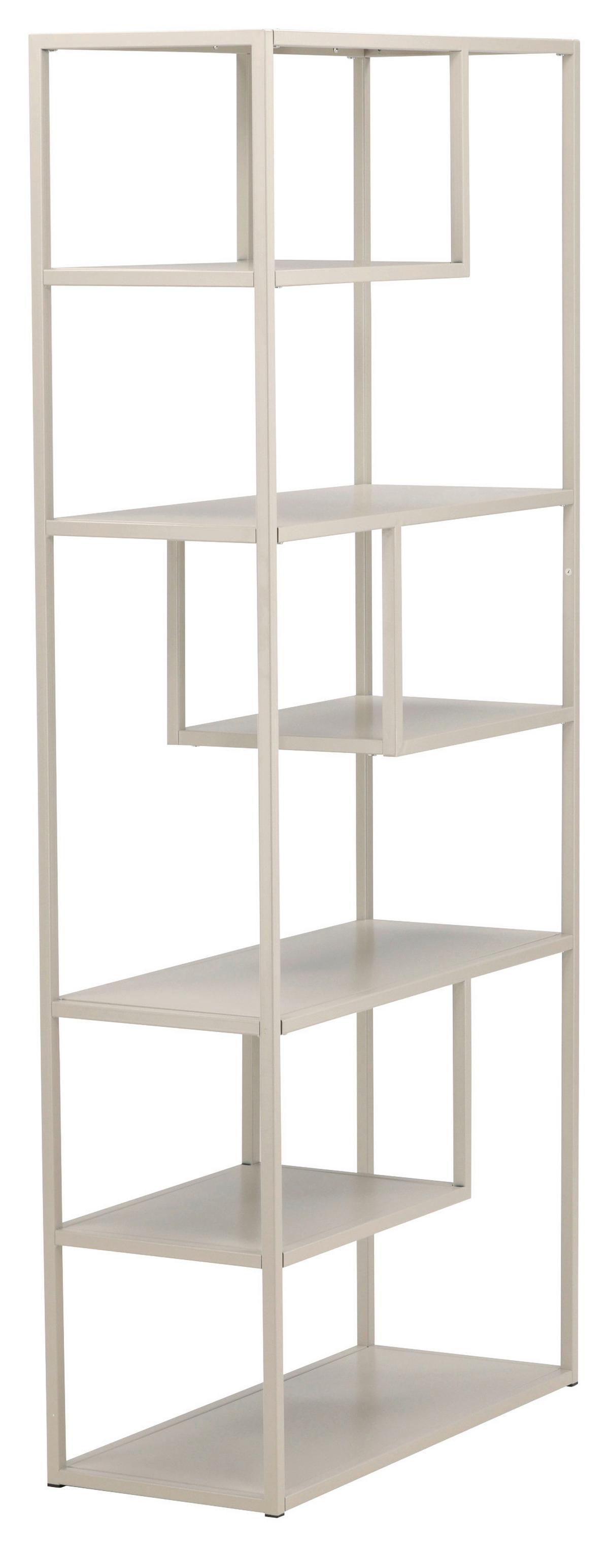 Bücherwand Staal - Beige, Design, Metall (85/188/35cm) - Livetastic