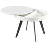 Couchtisch Ruby - Weiß Hochglanz/Schwarz, MODERN, Holzwerkstoff/Metall (70/57cm)