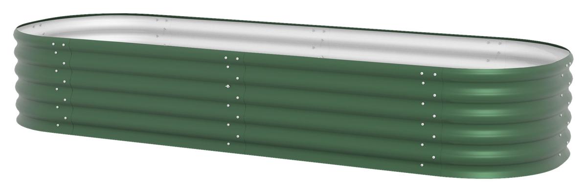 Hochbeet-Erweiterung Vita 80x40,1x80 cm Oval Dunkelgrün - Dunkelgrün, Basics, Metall (80/40,1/80cm)
